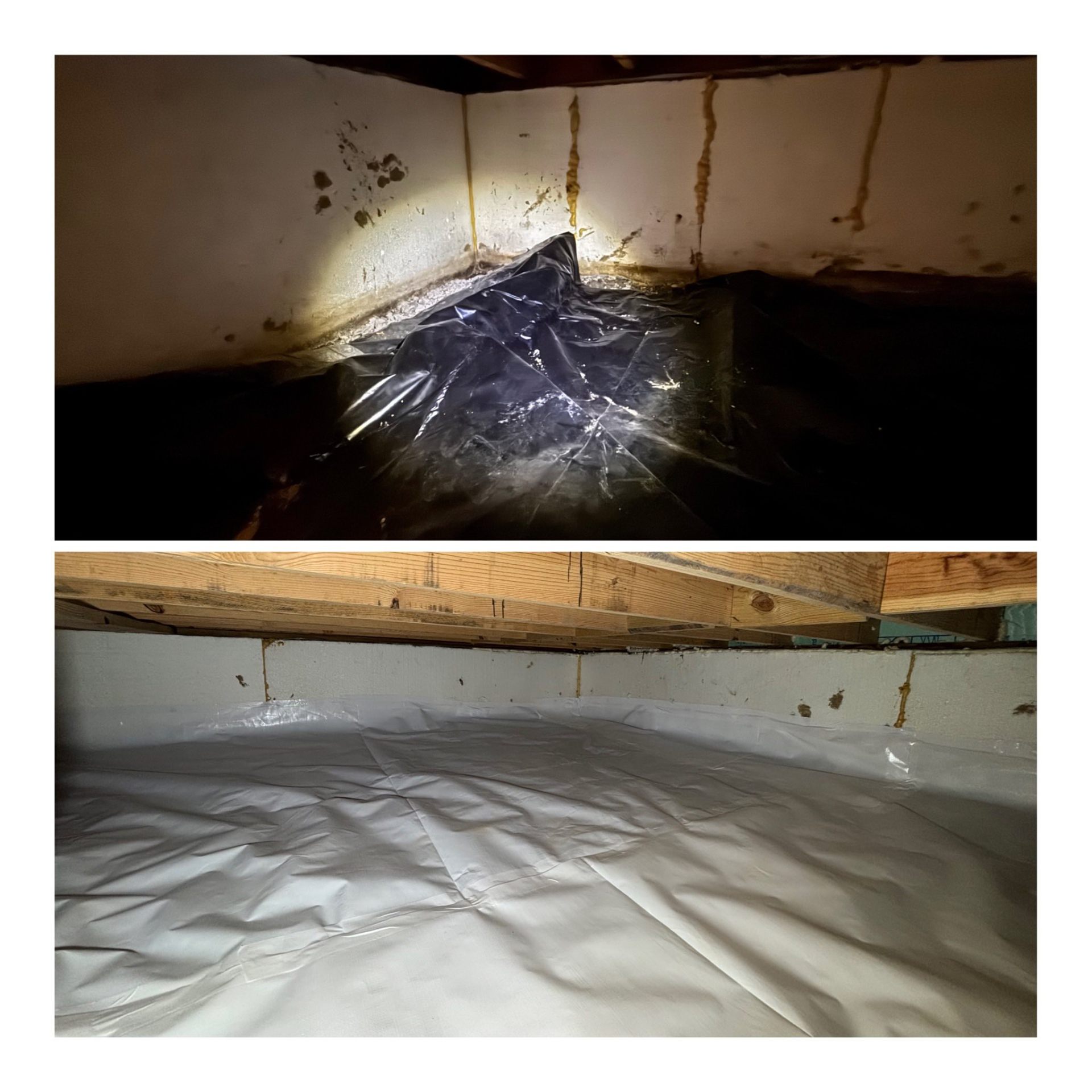 Before and after: Moisture & Mold Remediation