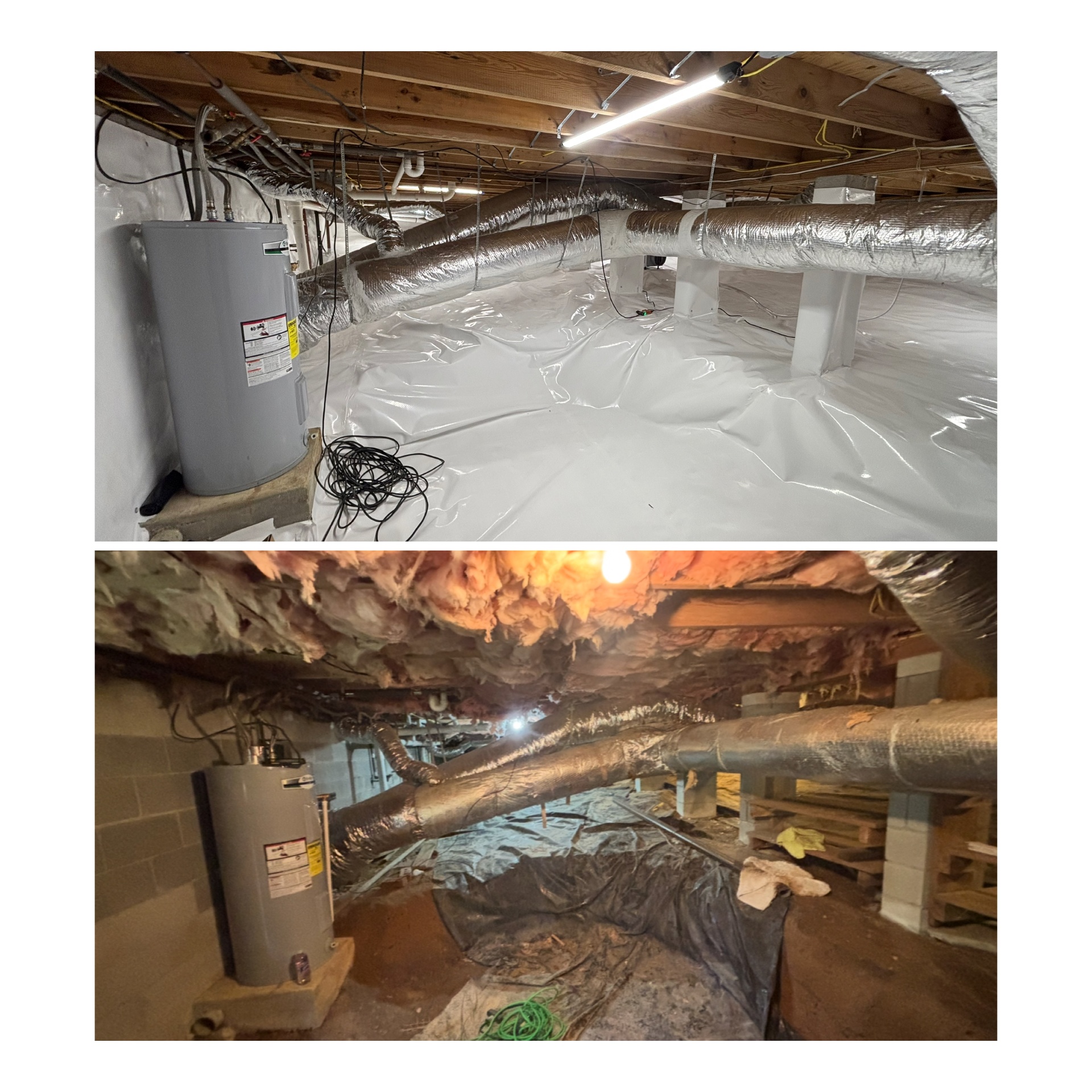 Before and after: Complete Crawlspace Restoration